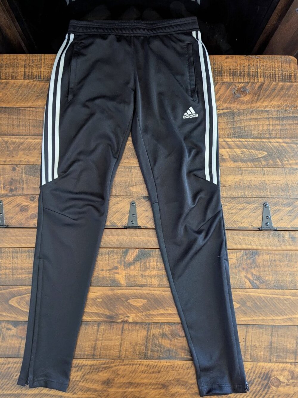 Adidas Womens Climacool Black Workout Pants Zip Legs Joggers Size Small (8-10)